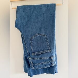 Zara high waisted wide leg Blue Denim Jeans